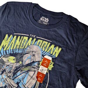 Star Wars The Mandalorian T-Shirt Men's Medium Navy